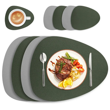 Variant image for Double-Sided Placemat Set Waterproof PU | Elegant Dining-3