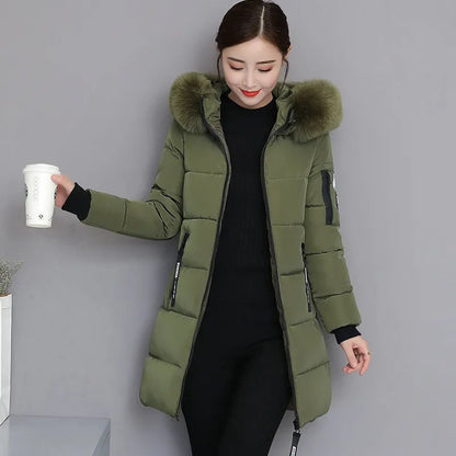 Luxury Faux Fur Hooded Puffer Coat | Jazara