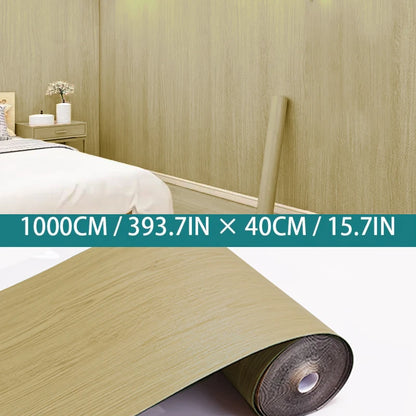 Self-Adhesive Wood Grain Wallpaper - Waterproof Vinyl Decorative Wall Sticker for Home and Kitchen, Easy Installation 8