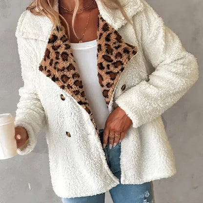 Faux Sherpa Leopard-Lined Coat | Paola