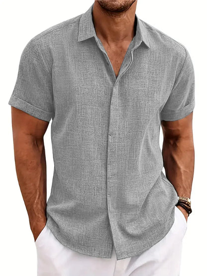 Men's Short-Sleeve Linen Shirt | Sarlona