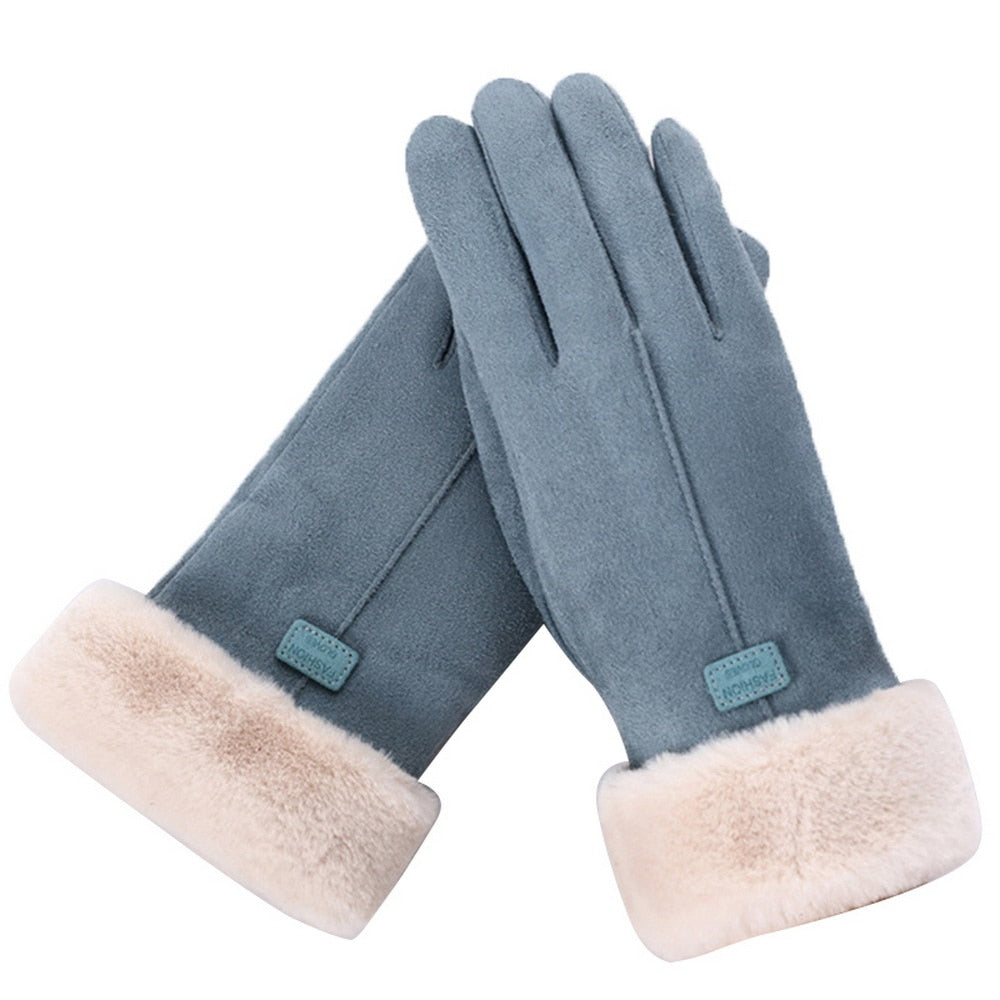 Isla | Stylish & Warm Furry Winter Gloves for Women