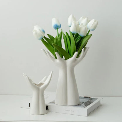 Large White Ceramic Flower Vase | Elegance 3