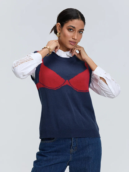 Women Statement Knit Vest | Jasmine
