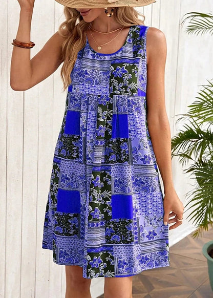 Variant image for Women Summer Maxi Dress Blue Lightweight Fabric | Deidre-11