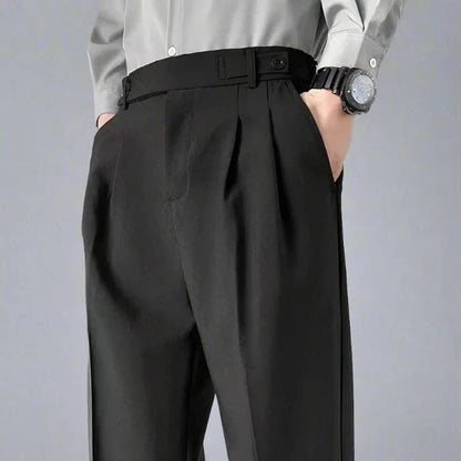 Men Casual Pants Black Cotton | Italian Style-6