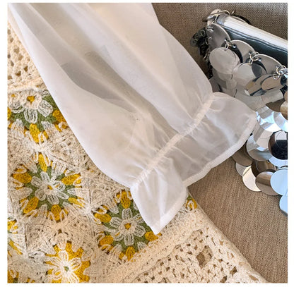 Women Handcrafted Crochet Floral Top | Clara