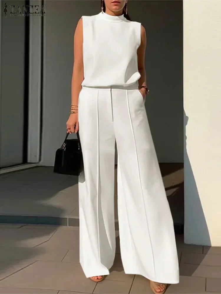 Chic Sleeveless Jumpsuit with Wide-Leg Pants | Stella