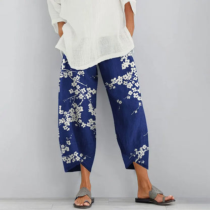 Floral Print Wide-Leg Pants | Anne
