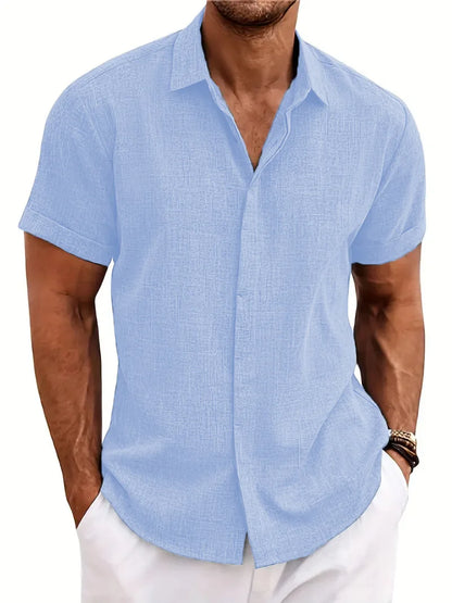 Men's Short-Sleeve Linen Shirt | Sarlona