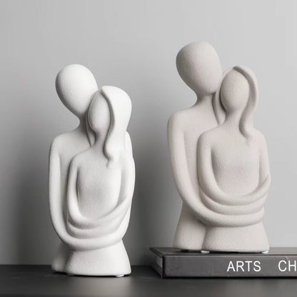 Couple Ceramic Sculpture White | Love Story 4