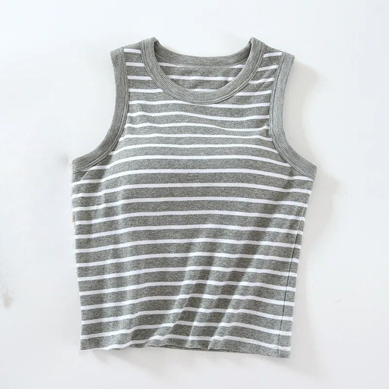 Striped Sleeveless Top | Maria