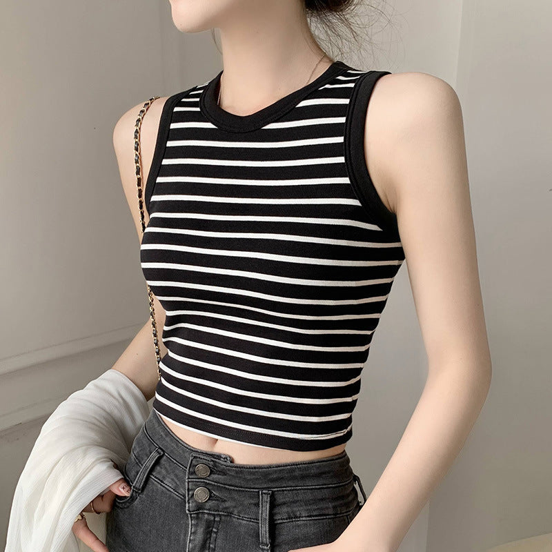 Striped Sleeveless Top | Maria