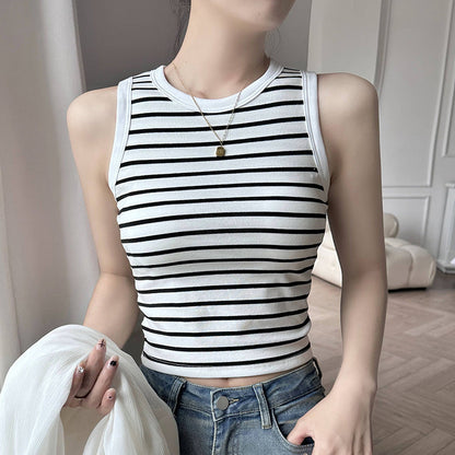 Striped Sleeveless Top | Maria