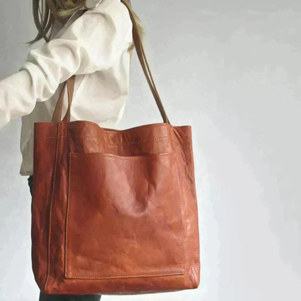 Rustic Leather Tote Bag | Serene