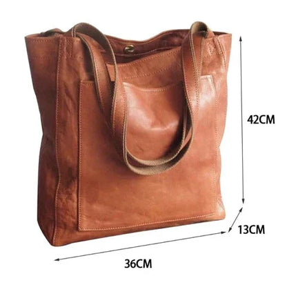 Rustic Leather Tote Bag | Serene