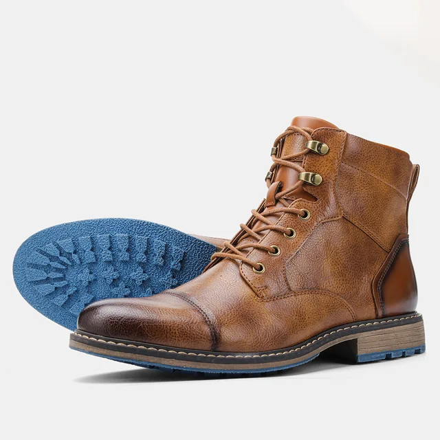 Men Classic Leather Ankle Boots | Harold