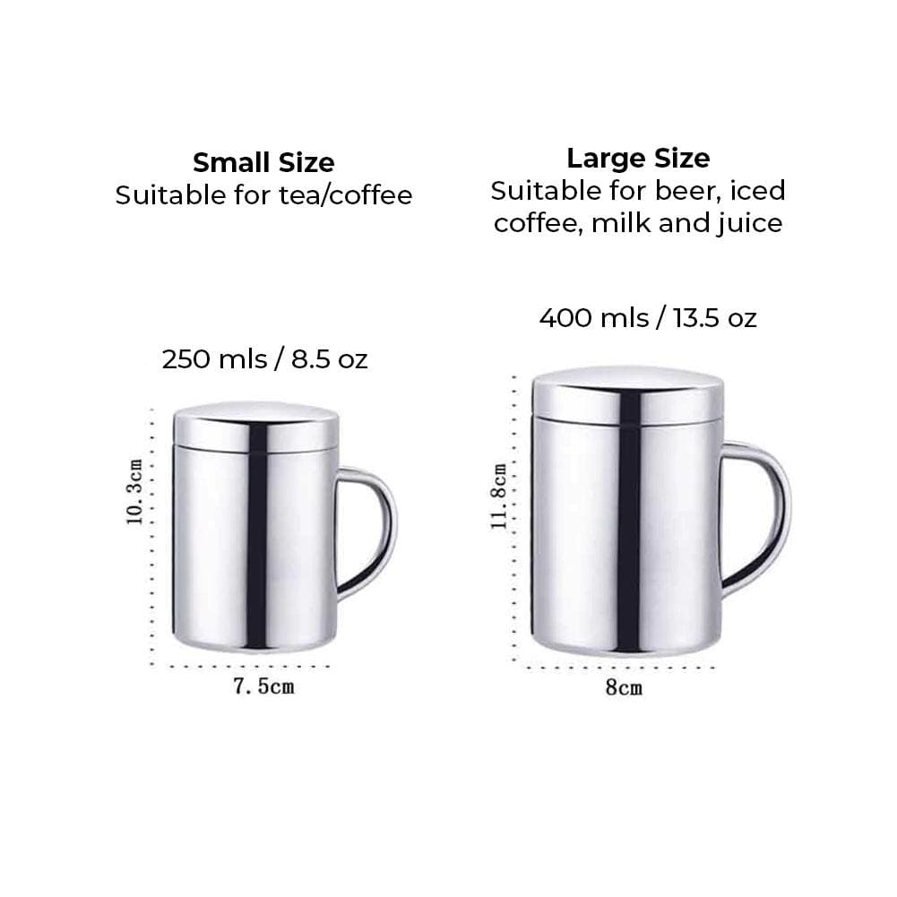 Insulated Stainless Steel Coffee Mug – Double Wall Design