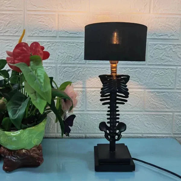 Table Lamp Black Metal Skeleton Design | Enigmatic Glow-2