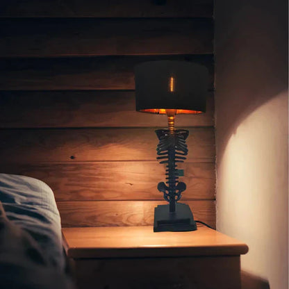 Table Lamp Black Metal Skeleton Design | Enigmatic Glow-4