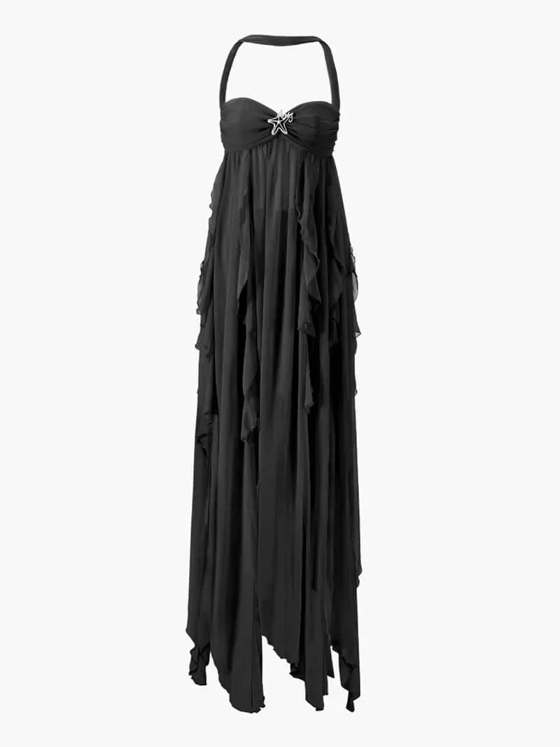 Elegant Halter Maxi Dress | Zylena