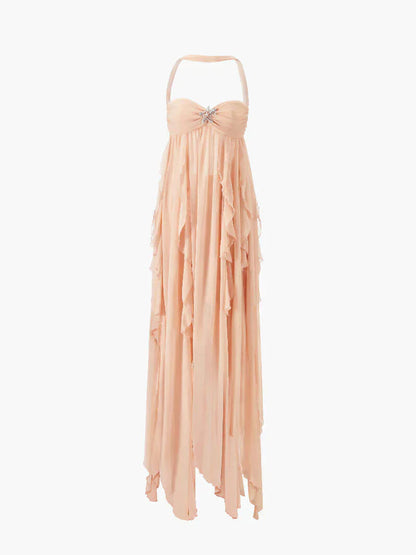 Elegant Halter Maxi Dress | Zylena