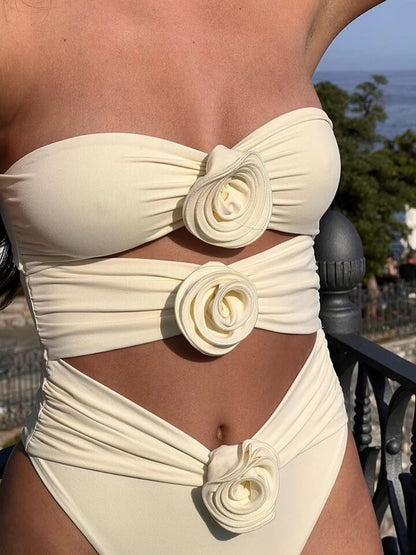 Strapless Cutout Swimsuit | Kamille