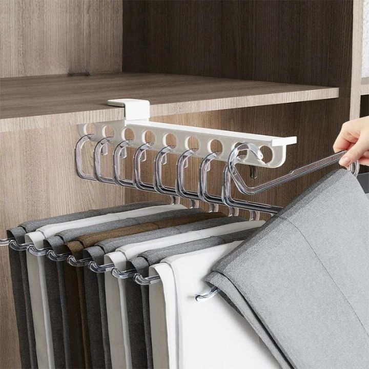Space-Saving Clothes Organizer with Pull-Out Trouser Holder – Efficient Wardrobe Organiser for Optimal Clothes Storage 0