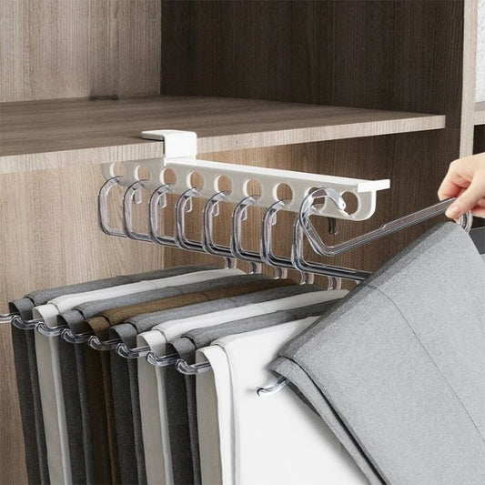 Space-Saving Clothes Organizer with Pull-Out Trouser Holder – Efficient Wardrobe Organiser for Optimal Clothes Storage 0
