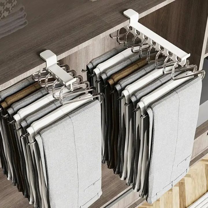 Space-Saving Clothes Organizer with Pull-Out Trouser Holder – Efficient Wardrobe Organiser for Optimal Clothes Storage 5