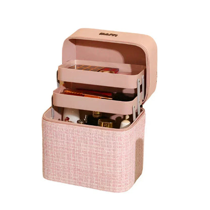Spacious Travel Makeup Bag - Elegant Cosmetic Organizer with Multiple Compartments for Toiletries and Beauty Products 4