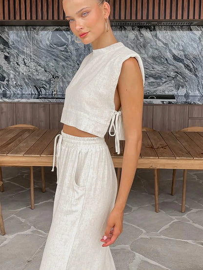 Linen Two-Piece Set | Cassandra