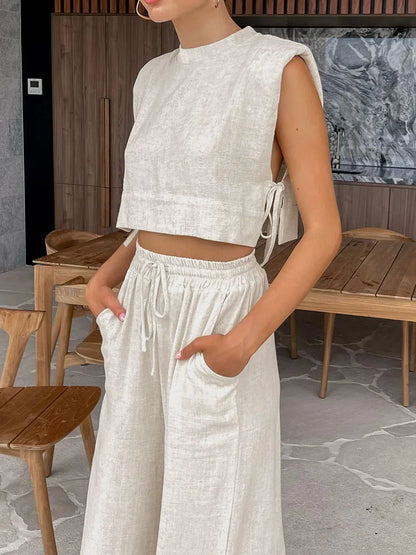 Linen Two-Piece Set | Cassandra