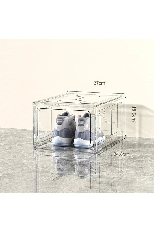 Stackable Clear Sneaker Organizer Boxes – Durable PP Storage Solution for Stylish Shoe Display 0
