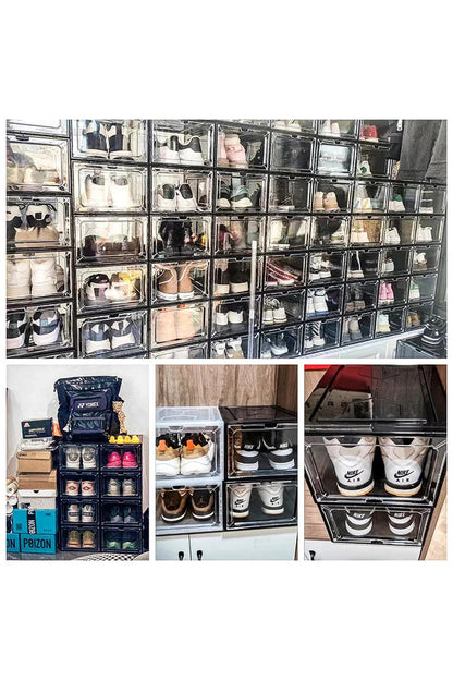 Stackable Clear Sneaker Organizer Boxes – Durable PP Storage Solution for Stylish Shoe Display 3