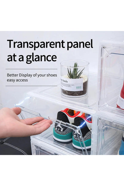 Stackable Clear Sneaker Organizer Boxes – Durable PP Storage Solution for Stylish Shoe Display 4