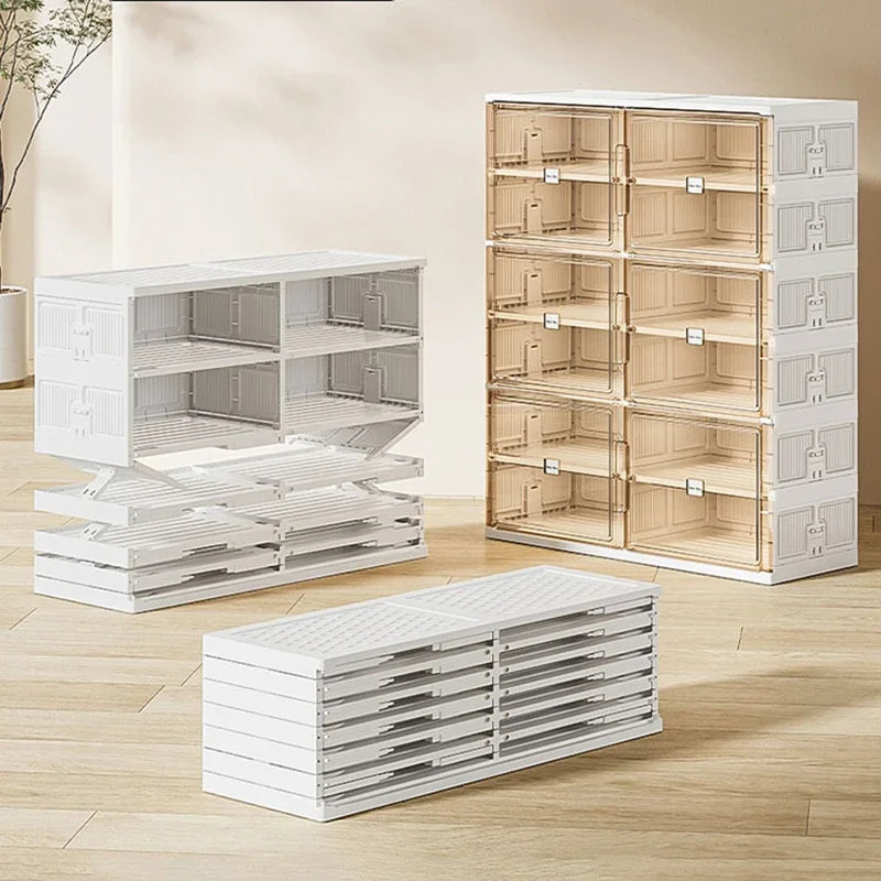 Stackable Shoe Rack Organizer for Entryway - Space-Saving Shoe Storage Solution, Clear Durable Design 4