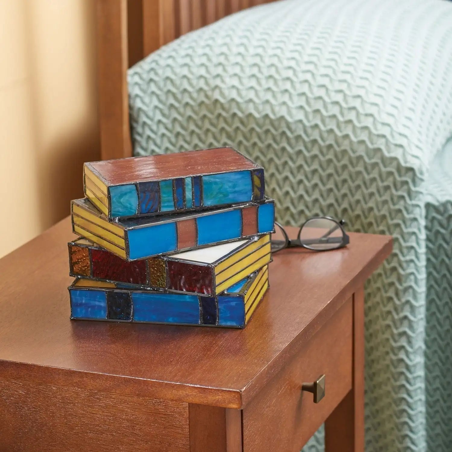 Reading Lamp for Bed Colored Glass Adjustable | Elegant Design-2
