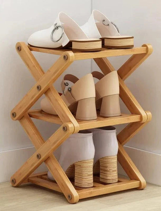 Stylish Multi-Tier Bamboo Shoe Rack – Eco-Friendly Shoe Organizer for Entryway Storage and Home Décor 0