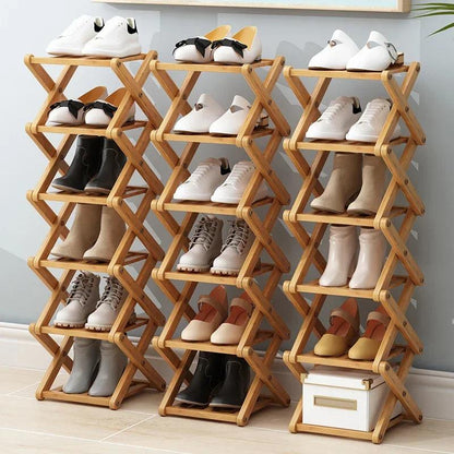 Stylish Multi-Tier Bamboo Shoe Rack – Eco-Friendly Shoe Organizer for Entryway Storage and Home Décor 3