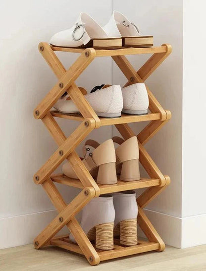 Stylish Multi-Tier Bamboo Shoe Rack – Eco-Friendly Shoe Organizer for Entryway Storage and Home Décor 6