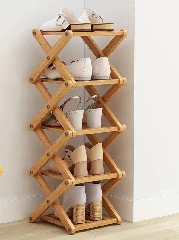 Stylish Multi-Tier Bamboo Shoe Rack – Eco-Friendly Shoe Organizer for Entryway Storage and Home Décor 7