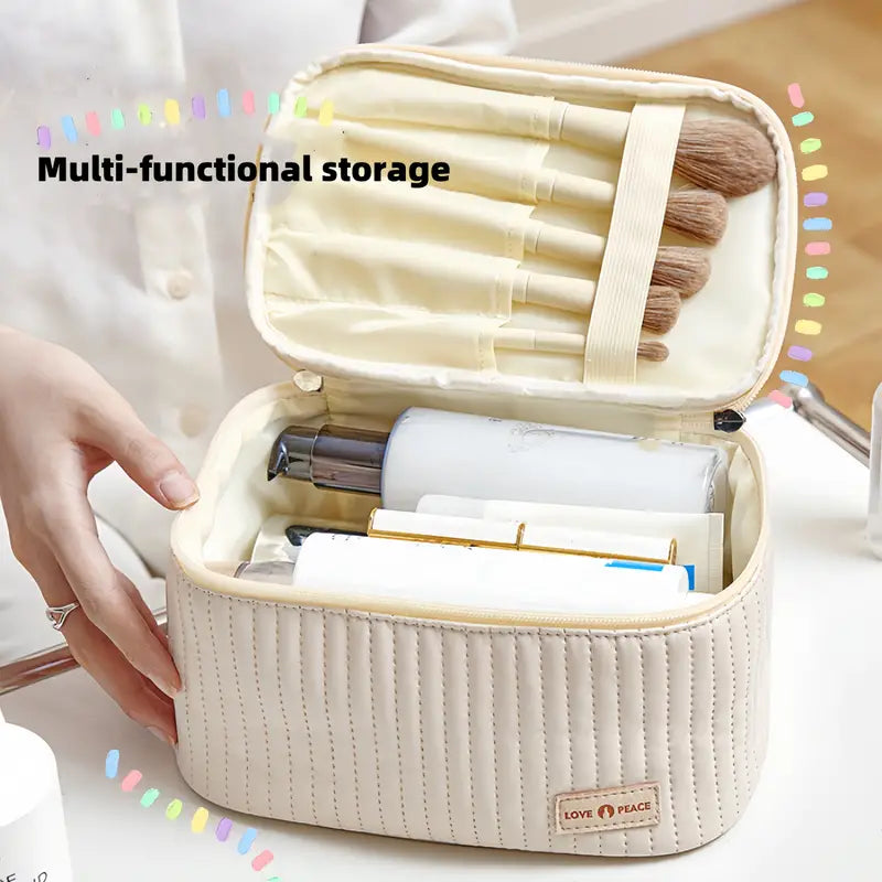 Stylish Toiletry Bag for Women and Men - Lightweight, Durable Travel Organizer for Cosmetics and Toiletries, Water-Resistant Fabric 2