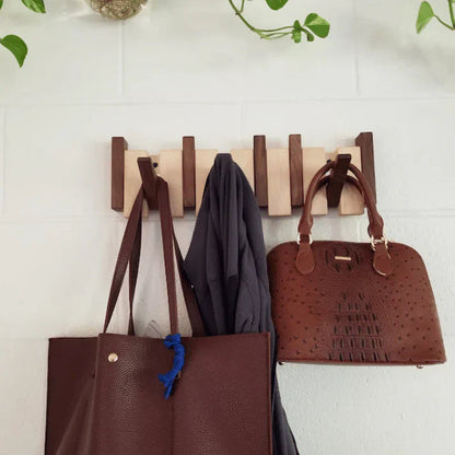 Stylish Wooden Coat Rack with Piano Design – Wall Mounted Coat Stand with 6 Hooks for Elegant Home Decor 5