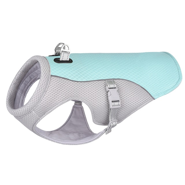 Dog Cooling Vest Blue Polyester | WagChill-1