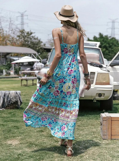 Bohemian Floral Maxi Dress | Olivia