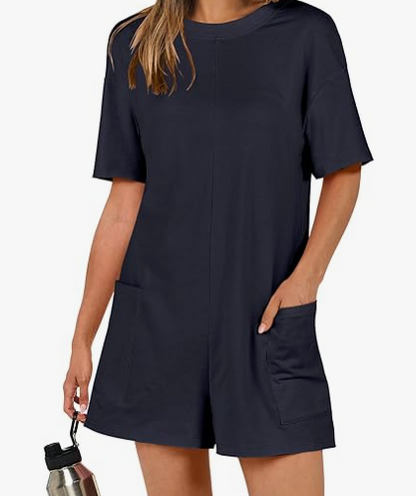 Relaxed Fit Cotton Romper | Melis