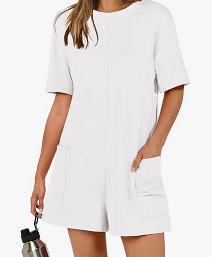 Relaxed Fit Cotton Romper | Melis