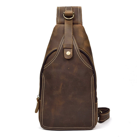 Men Vintage Leather Sling Bag | Timo
