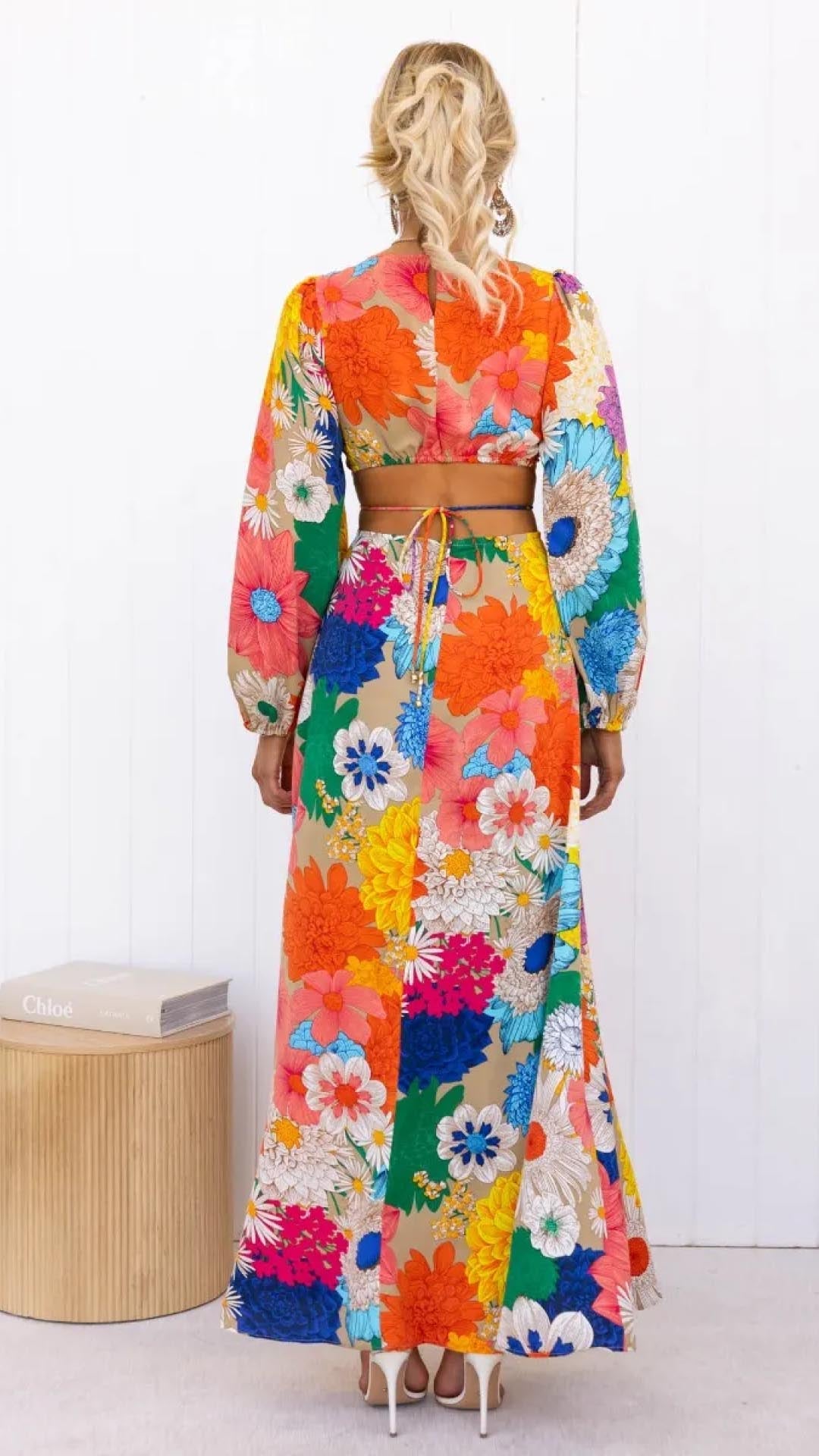 Bold Floral Maxi Dress | June